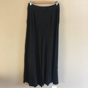 Davi & Dani Wide Leg Black Pants Crepe
